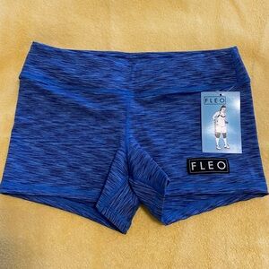 Fleo Blue Athletic Compression Shorts
